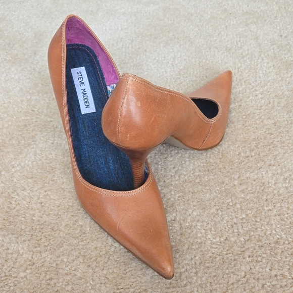 NWT! Steve Madden "Tripin' natural leather stiletto pumps! (10) - Picture 3 of 8